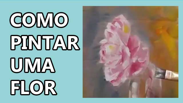 como pintar uma flor