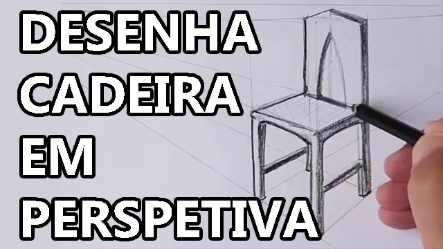 desenha uma cadeira em perspetiva