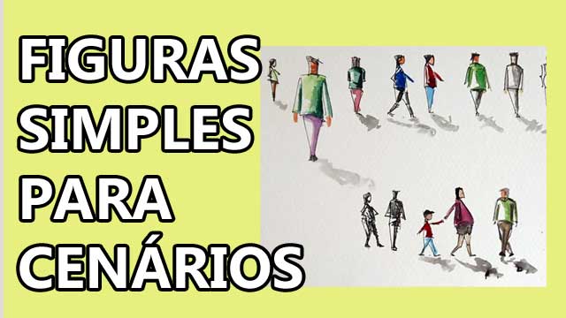  como pintar figuras simples em aguarela 