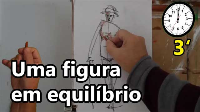 figura humana em pastel equilibrio